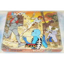 Capitaine Flam - Puzzle X100 - 1981 - MB - Club Dorothée - Croque-Matin - Récré A2