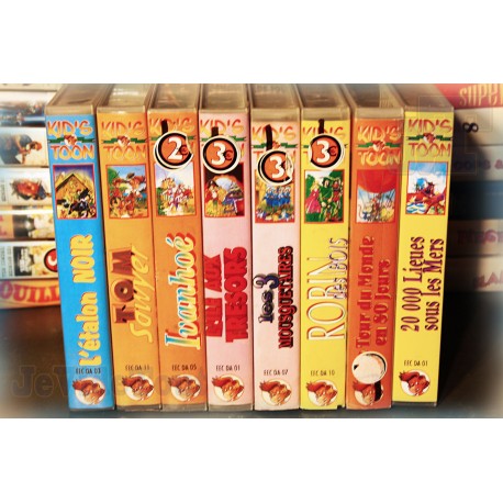 LOT X8 VHS 80/90 - DESSIN ANIME RARE - Vieux Contes - VINTAGE