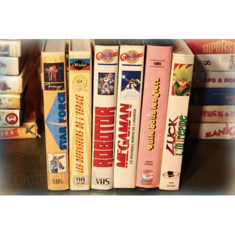LOT X6 VHS 80/90 - DESSIN ANIME VINTAGE - Bulle sous les mers - Robotor - Star Force.. RARE
